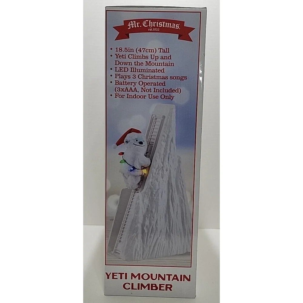 Mr ChristmasYeti Mountain Climber Musical Lighted Animated 18.5